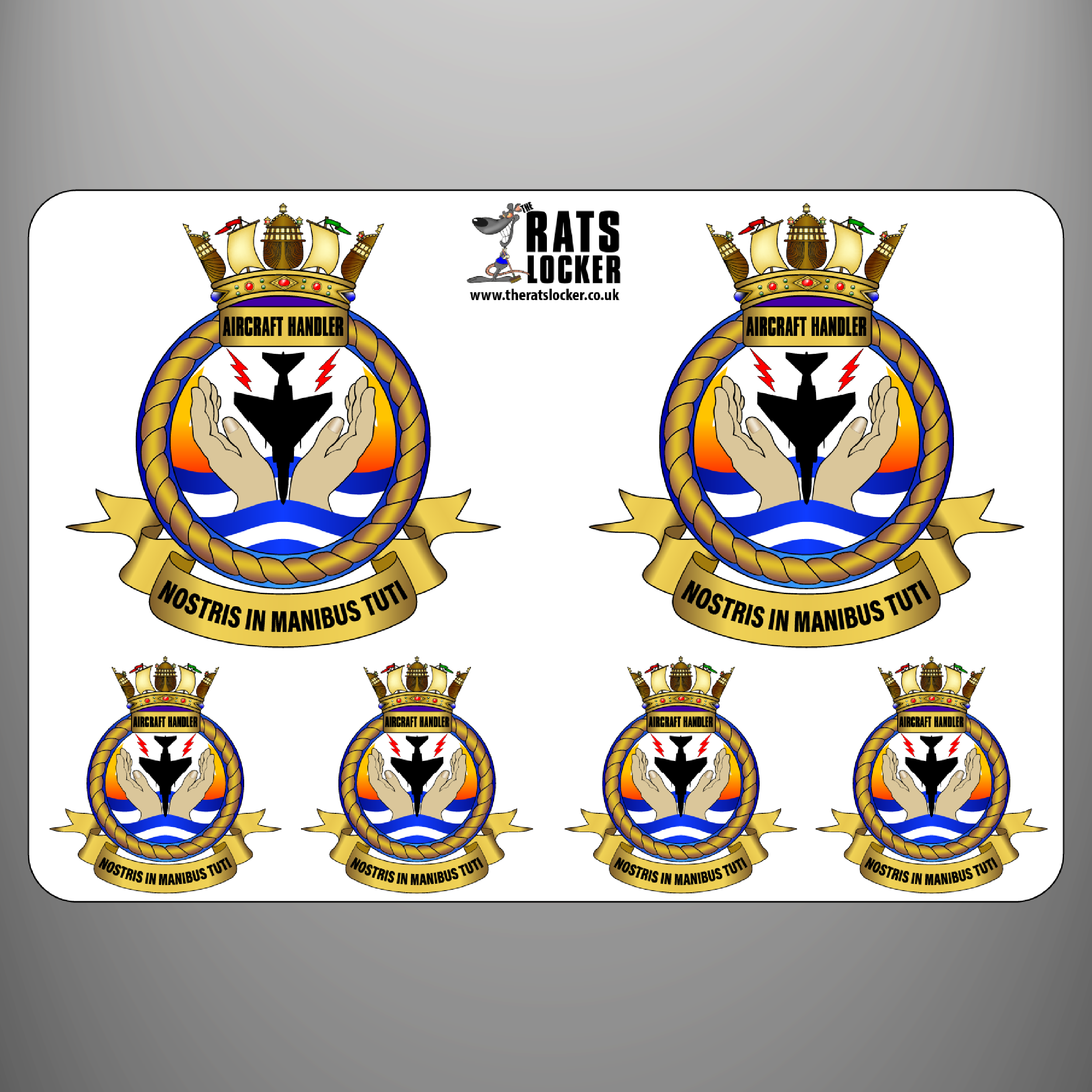 Aircraft Handler Branch Crest Self Adhesive Sticker Sheet