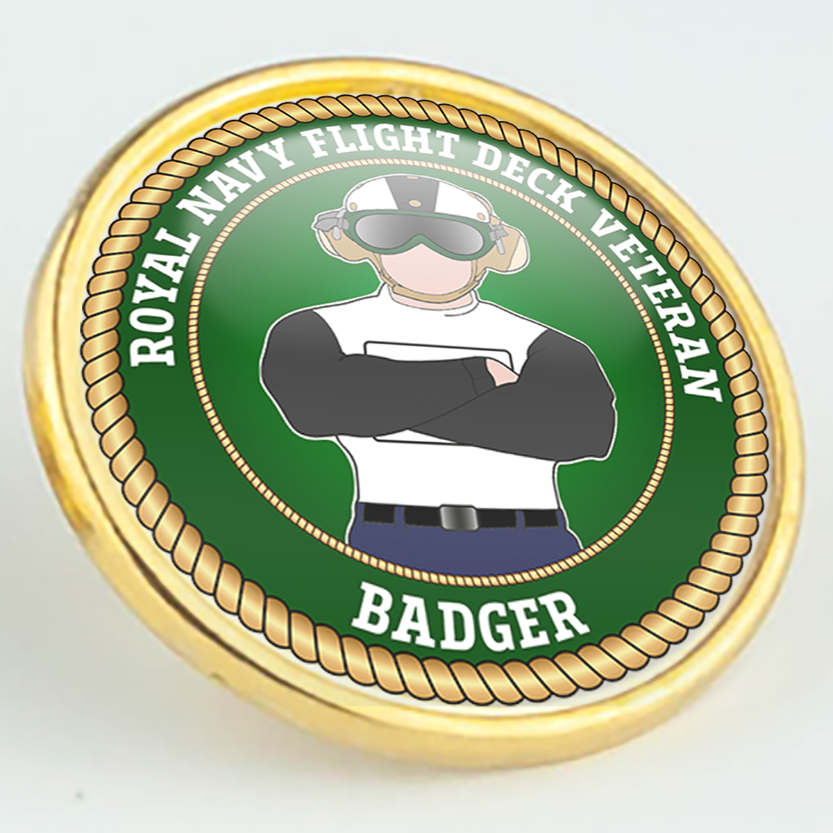 Royal Navy Flight Deck Veteran 'Badger' Pin/Lapel Badge