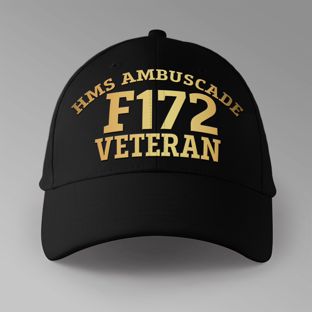 HMS Ambuscade F172 Veteran Personalised Baseball Cap The Rats Locker