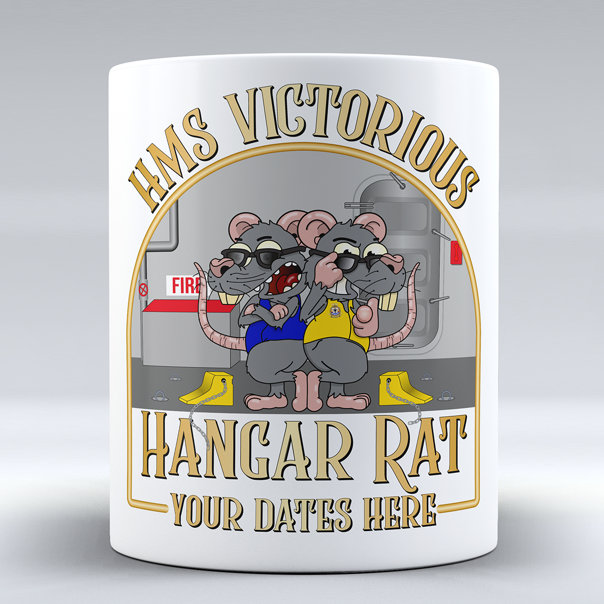 HMS Victorious Aircraft Handler 'Roof Rat/Hangar Rat' - Personalised Mug