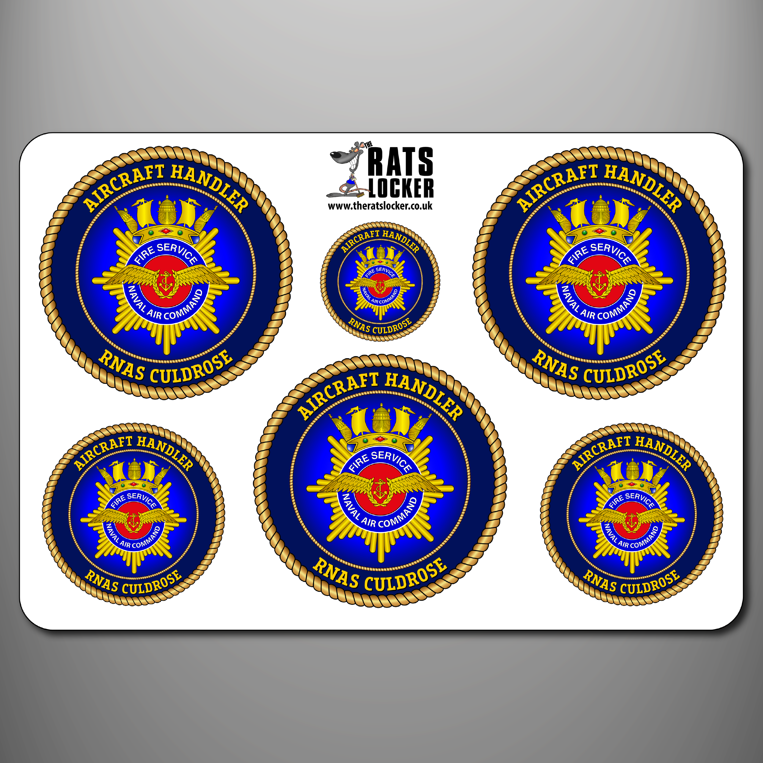 Naval Air Command Fire Service 'Fire Station' Self Adhesive Stickers