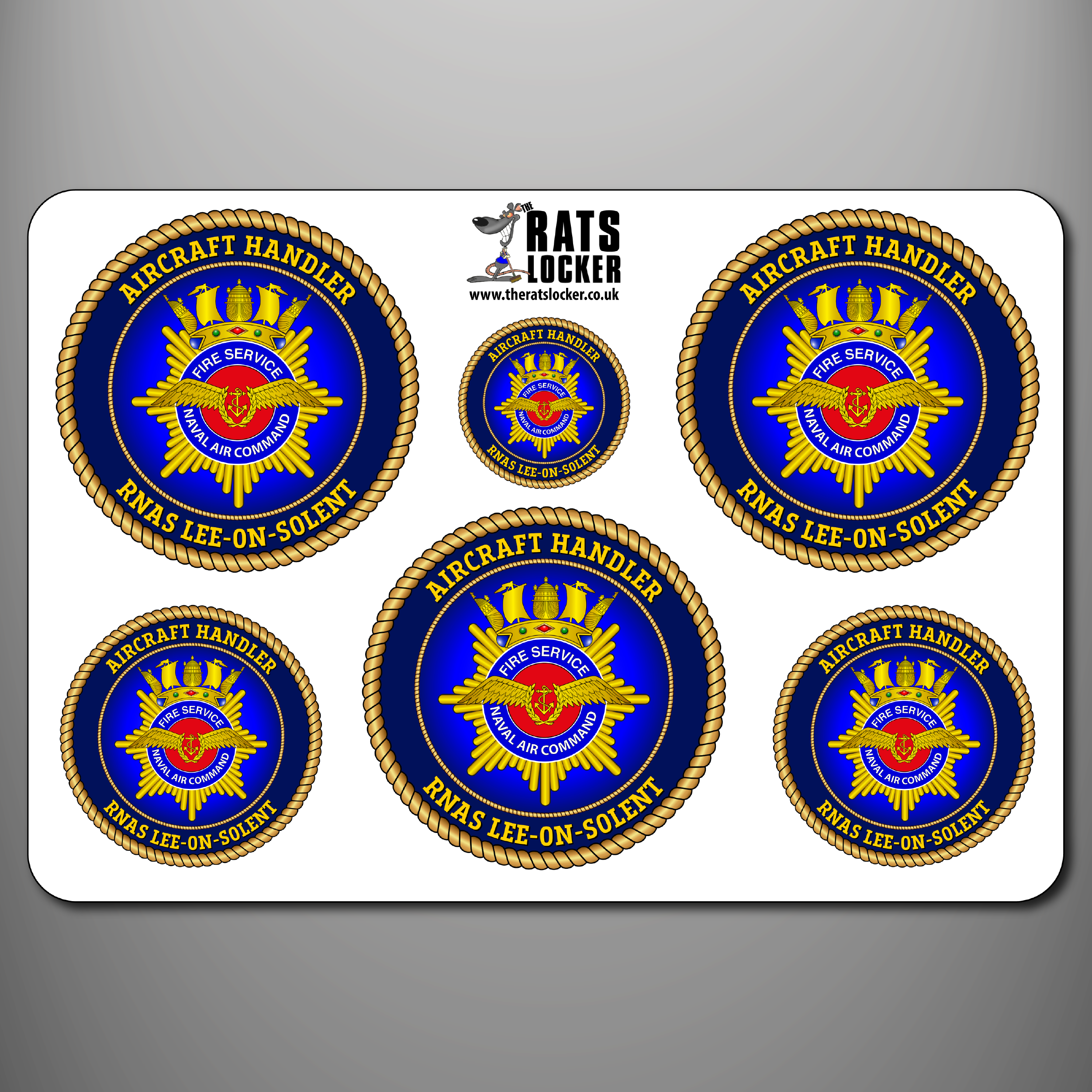 Naval Air Command Fire Service 'Fire Station' Self Adhesive Stickers