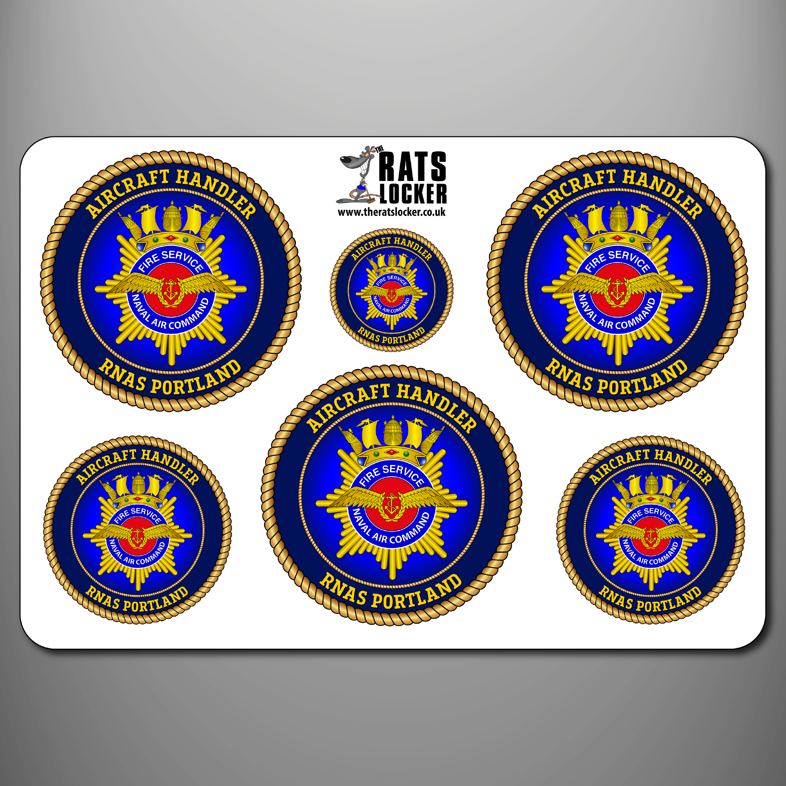Naval Air Command Fire Service 'Fire Station' Self Adhesive Stickers