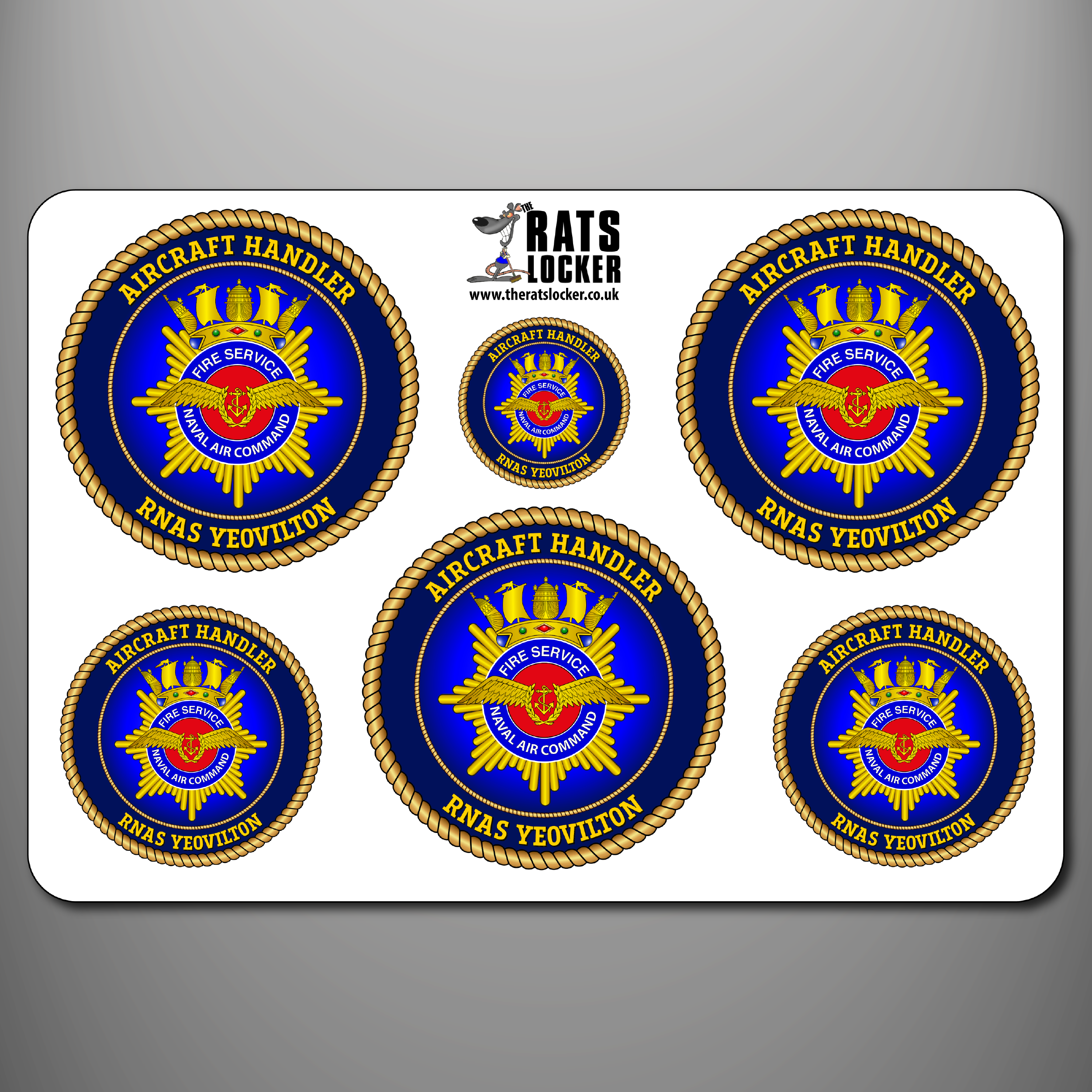 Naval Air Command Fire Service 'Fire Station' Self Adhesive Stickers