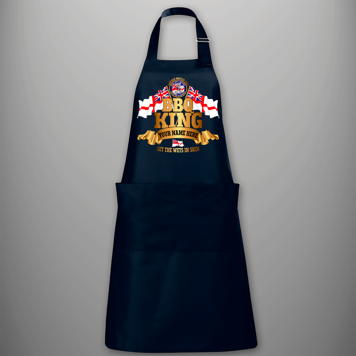 Royal Navy 'Rum Rat' Personalised BBQ Apron