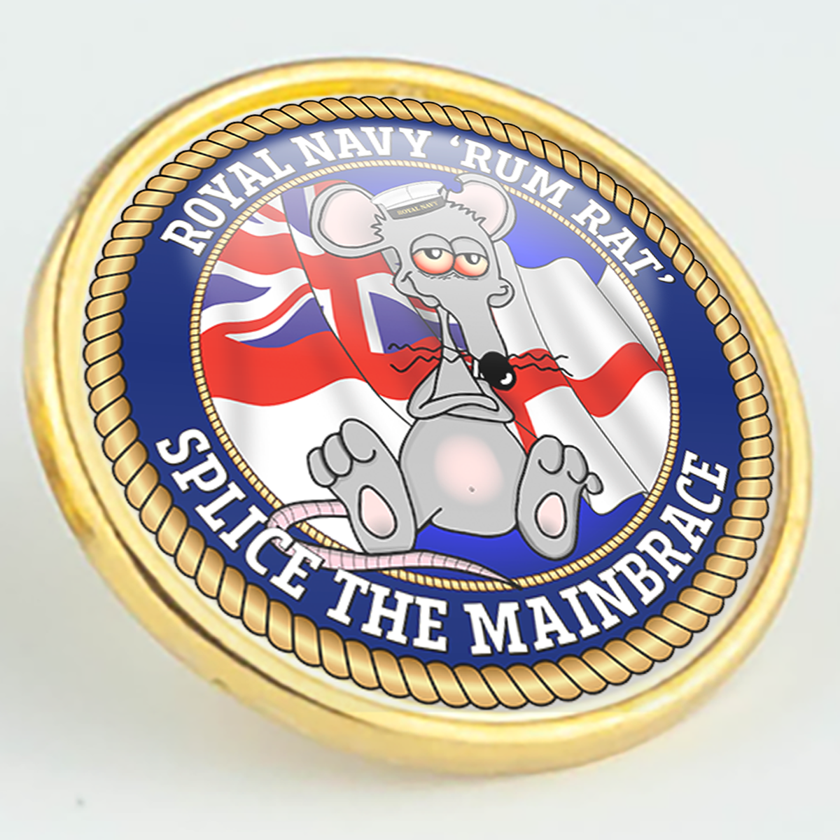 Royal Navy 'Rum Rat' Pin/Lapel Badge