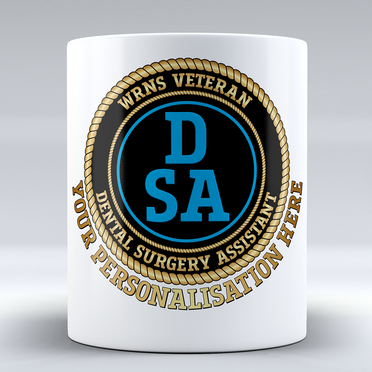 Women's Royal Naval Service Veteran 'Dental Surgery Assistant' Branch Badge Personalised Mug
