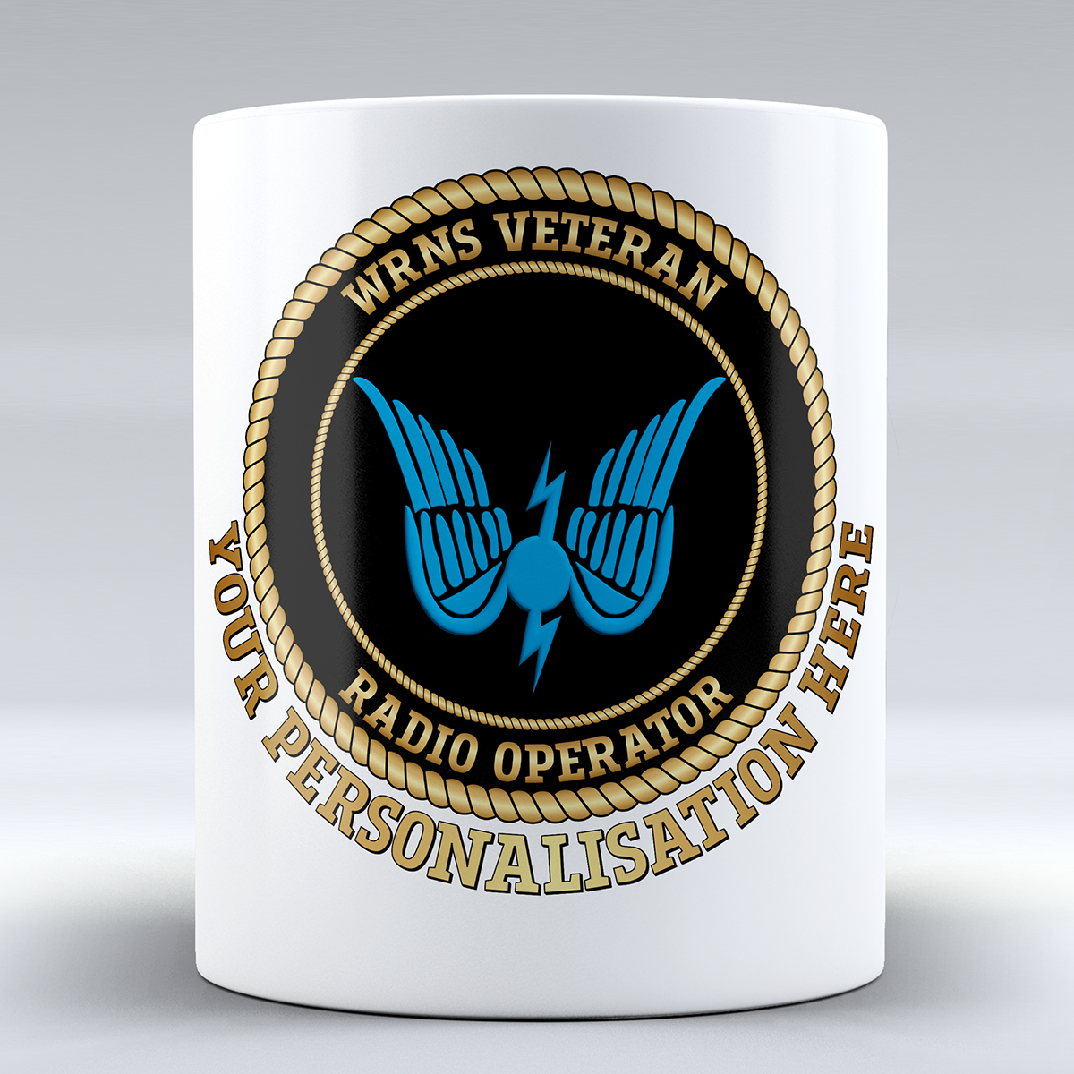 Women's Royal Naval Service Veteran 'Radio Operator' Branch Badge Personalised Mug