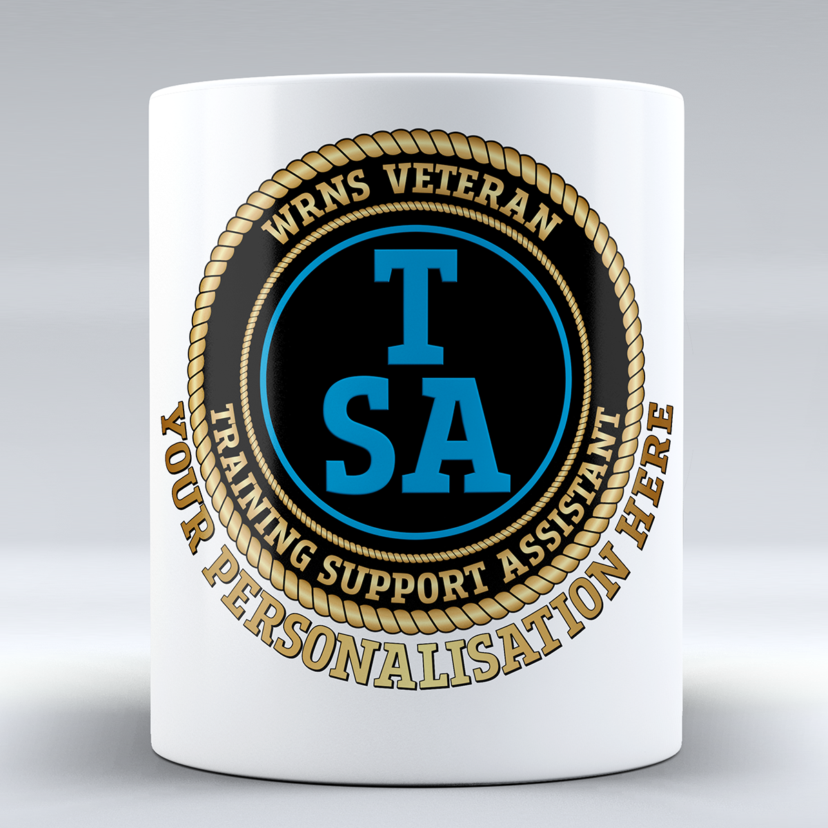 Women's Royal Naval Service Veteran 'Training Support Assistant' Branch Badge Personalised Mug