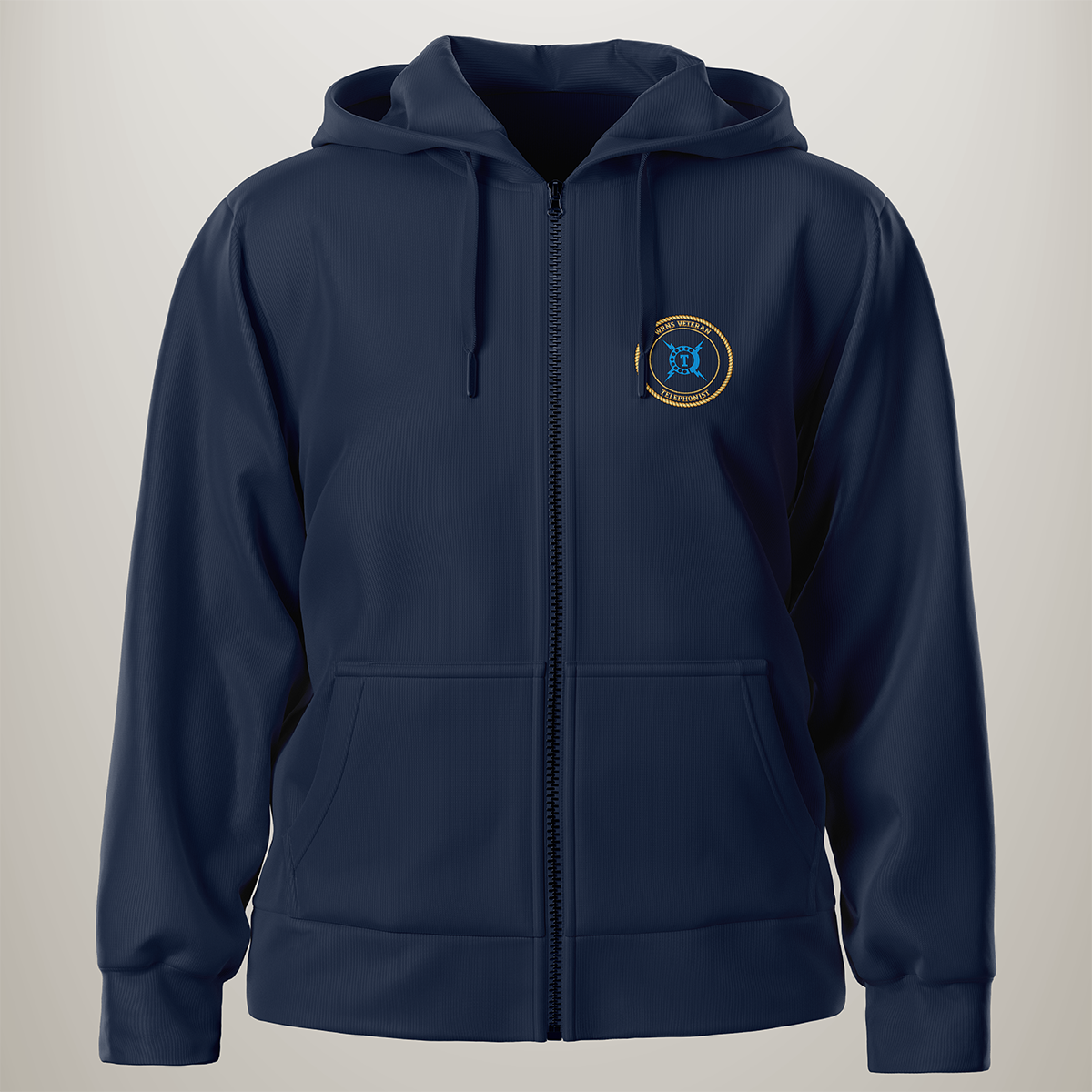 WRNS Veteran 'Telephonist' Branch Badge Zipped Hoodie