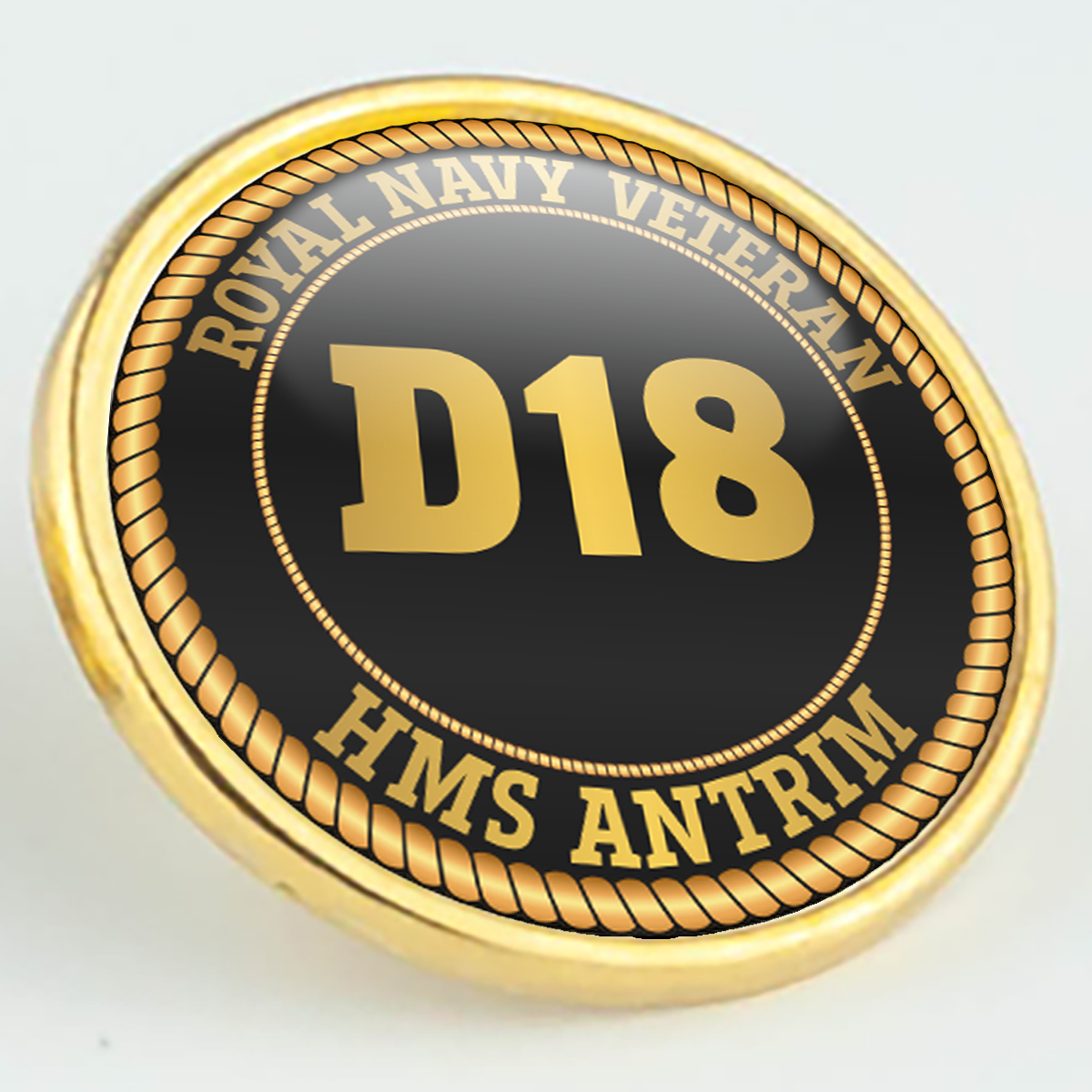 D prefix pin/lapel badges