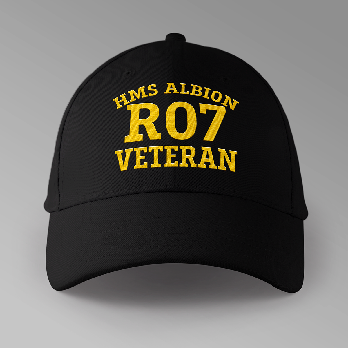R prefix embroidered pennant number baseball caps