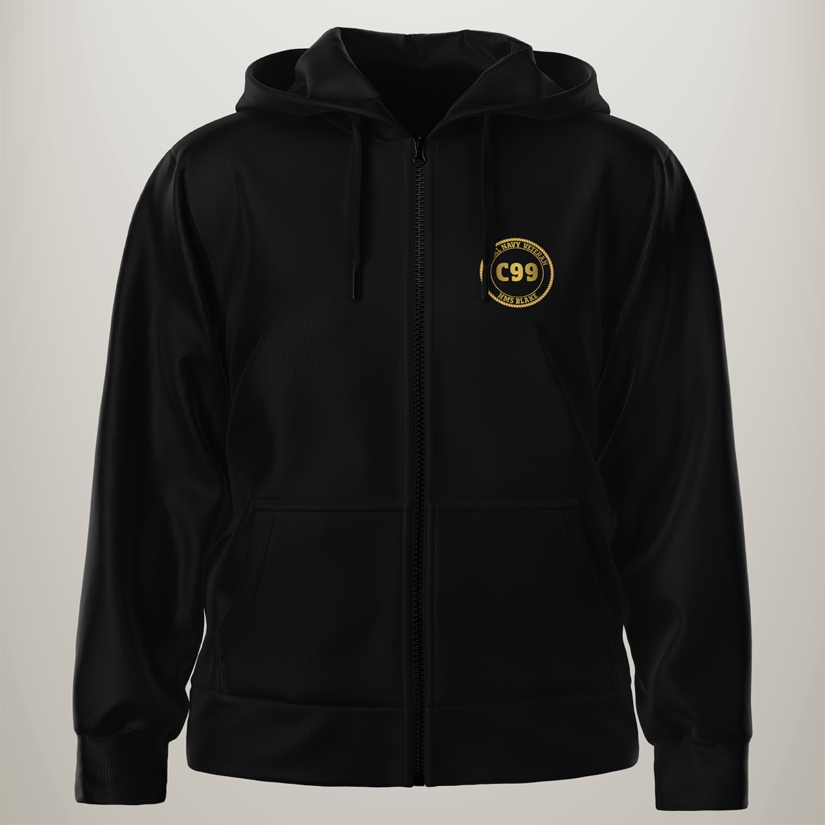 C prefix zipped hoodies
