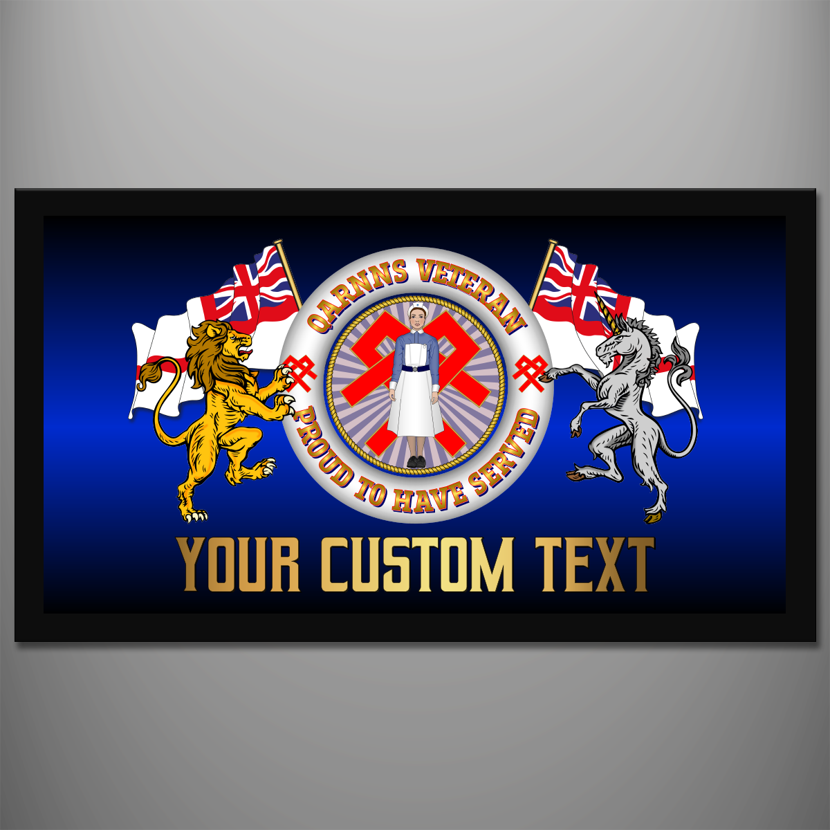 QARNNS Veteran personalised bar runner design