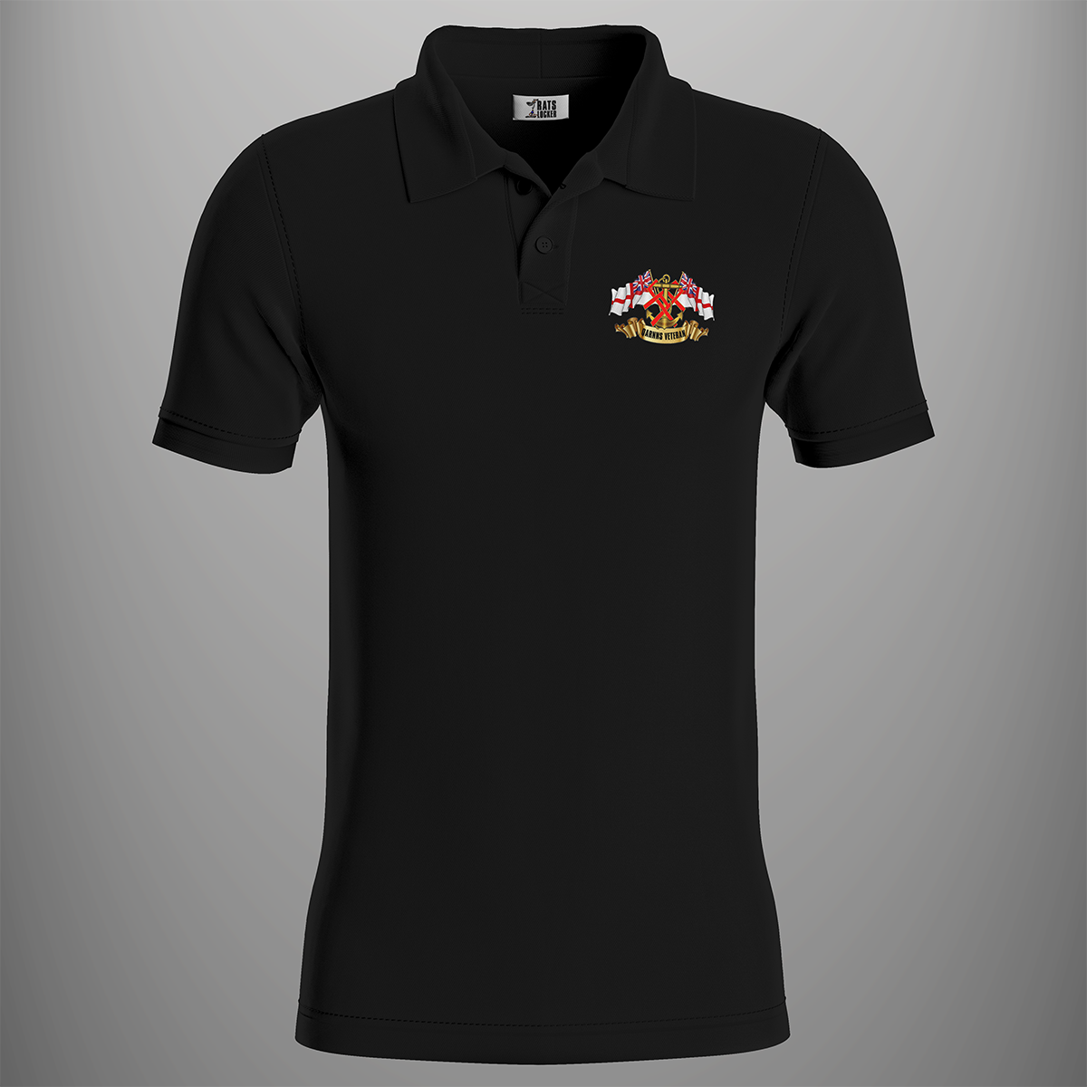 QARNNS Veteran 'Ensigns' Polo Shirt in black