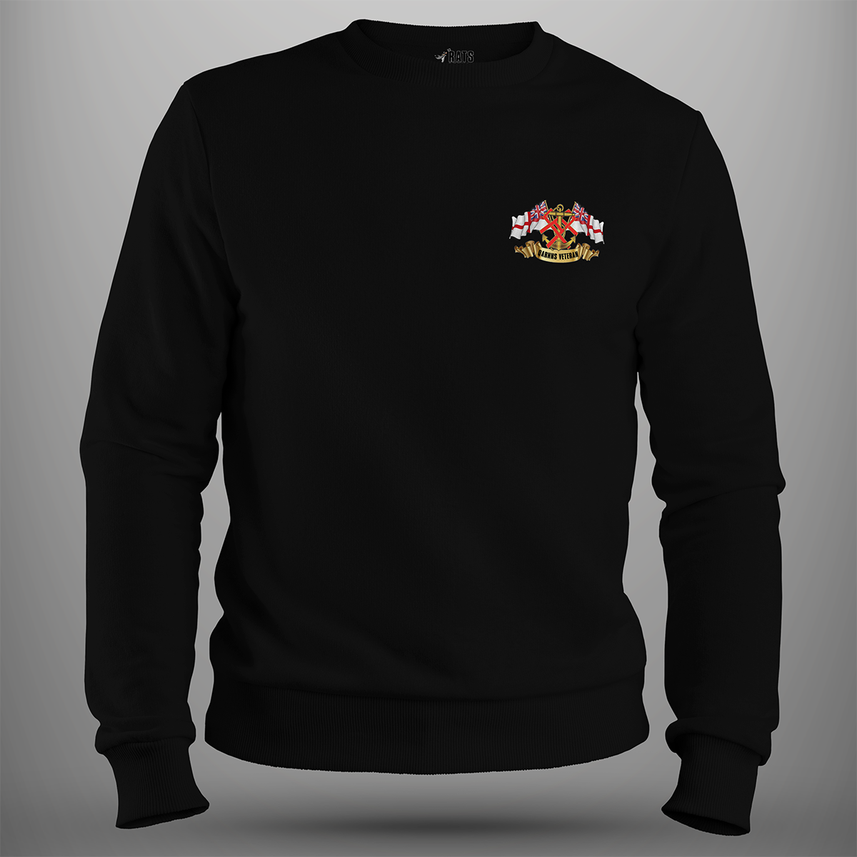 QARNNS Veteran 'Ensigns' Sweatshirt in black