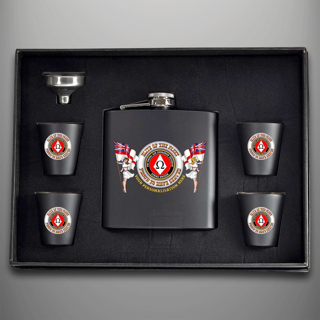 Elite of the Fleet '892 NAS' Hip Flask - Personalised