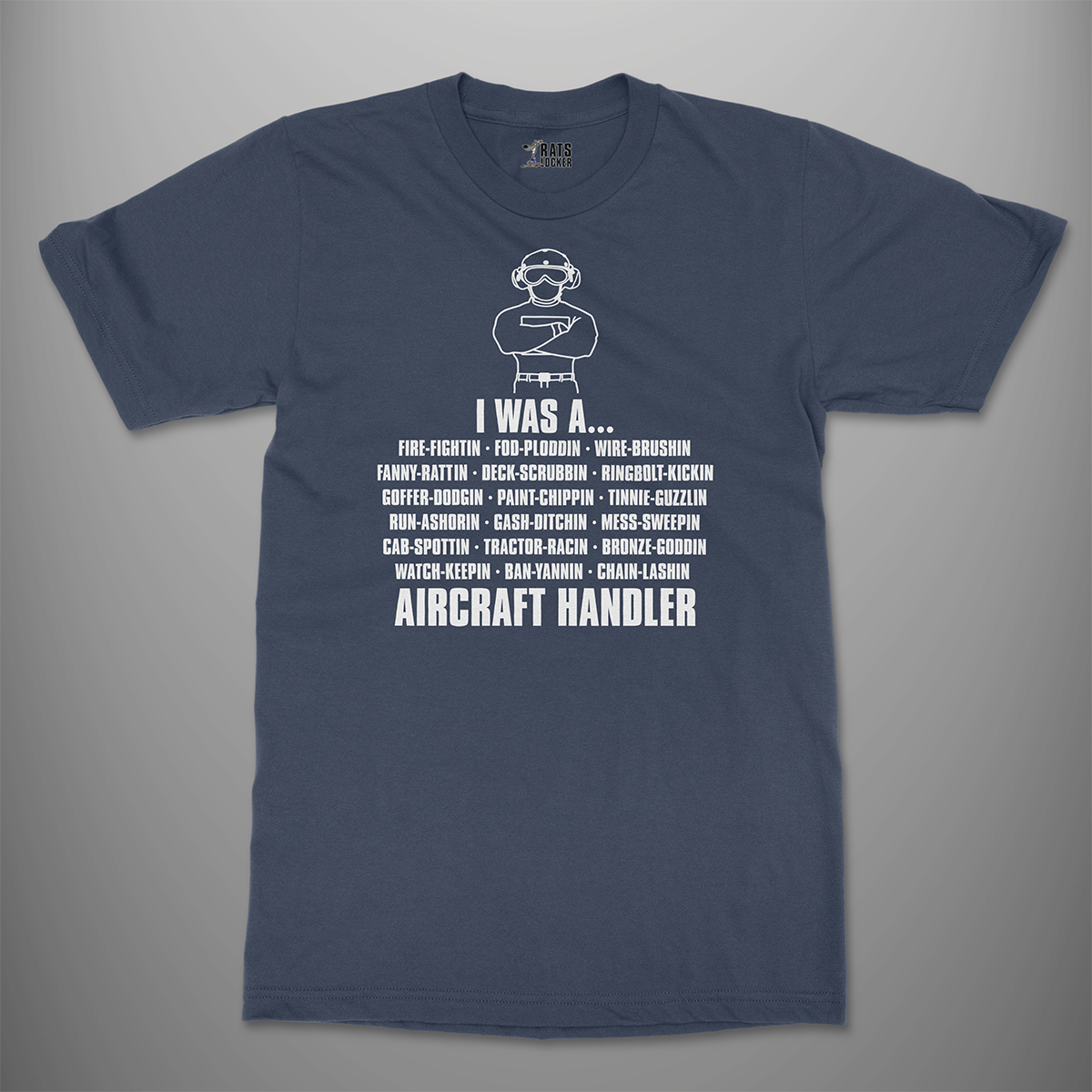 Aircraft Handler 'Dit' T-Shirt - Clearance – Navy Blue XL