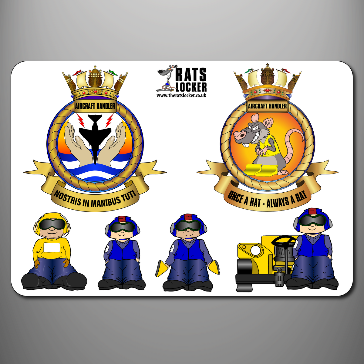 Aircraft Handler assorted self-adhesive sticker sheet