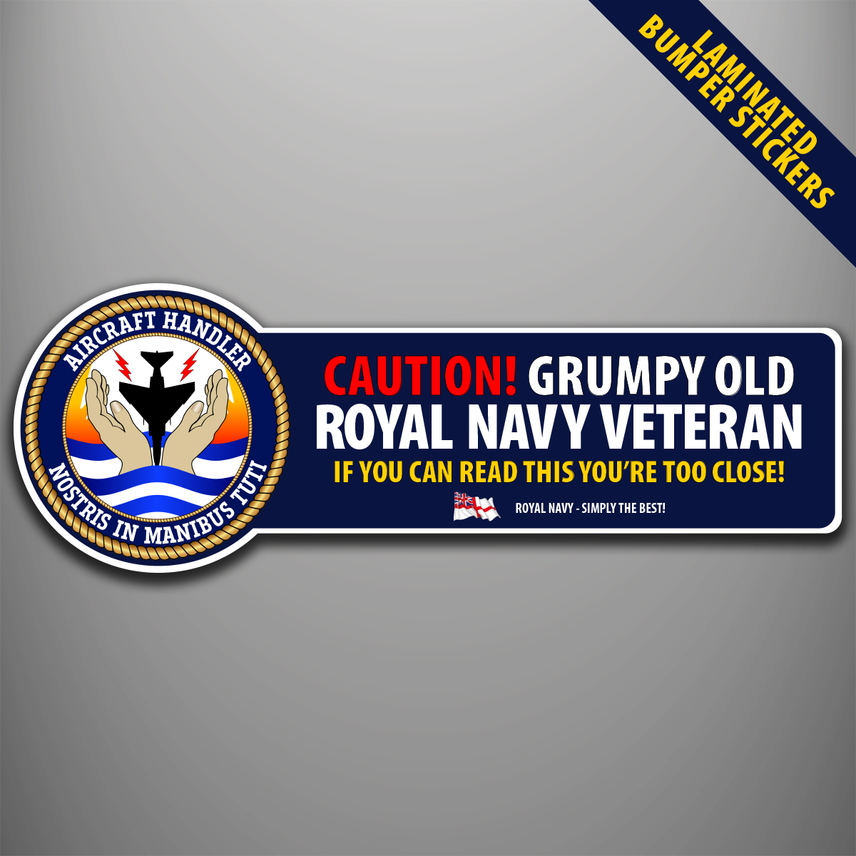 Aircraft Handler Branch Badge laminated bumper stickers