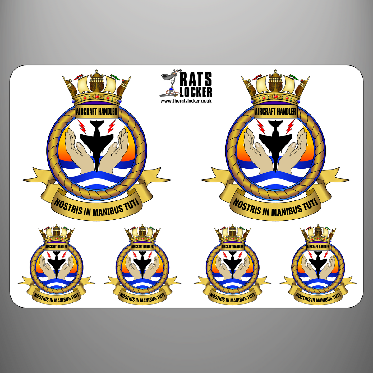 Aircraft Handler Branch Crest self-adhesive sticker sheet