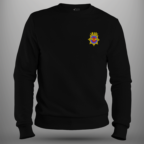 Aircraft Handler 'Naval Air Command Fire Service' Badge Sweatshirt in black