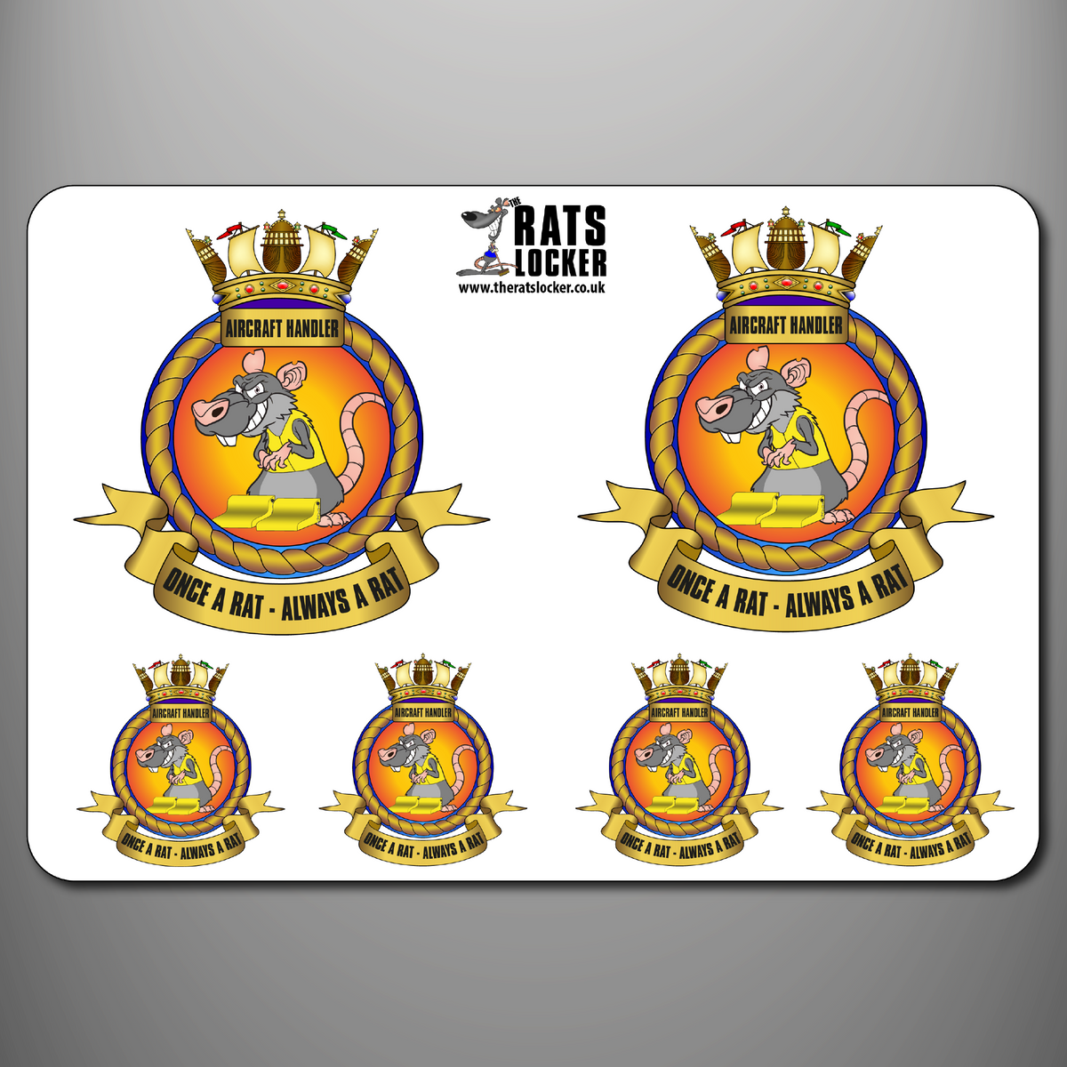 Aircraft Handler Once a Rat Always a Rat self-adhesive sticker sheet