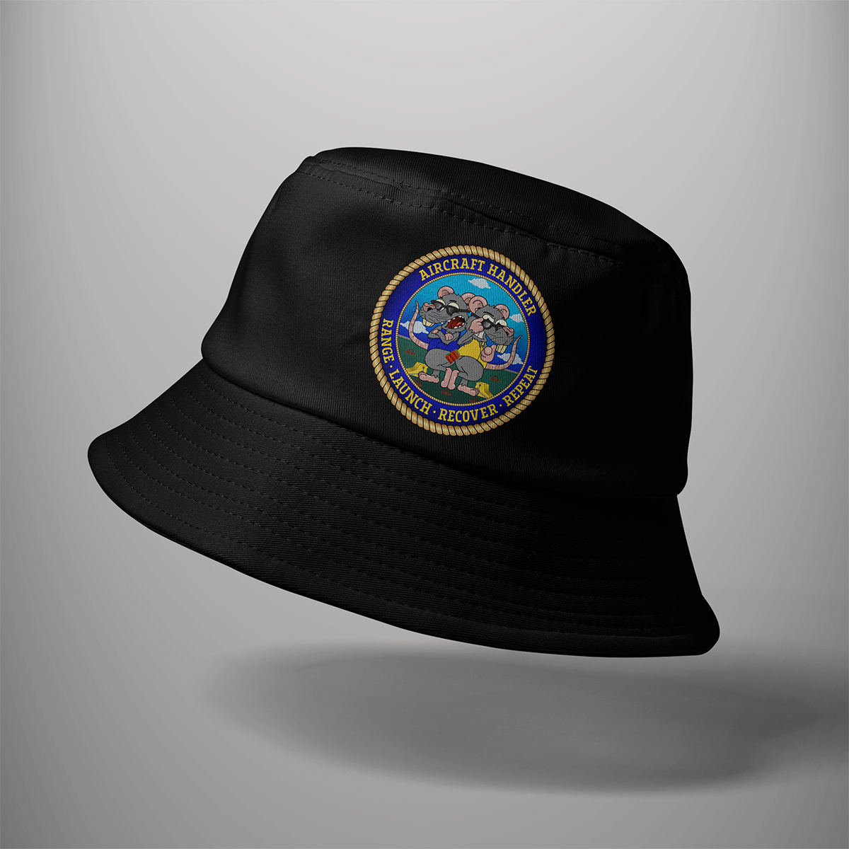 Aircraft Handler 'Range, Launch, Recover, Repeat' - Bucket Hat