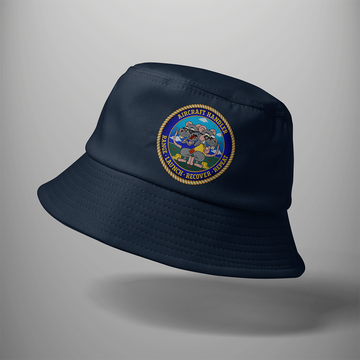 Aircraft Handler 'Range, Launch, Recover, Repeat' - Bucket Hat