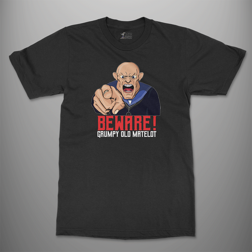 Beware Grumpy Old Matelot T-Shirt in black