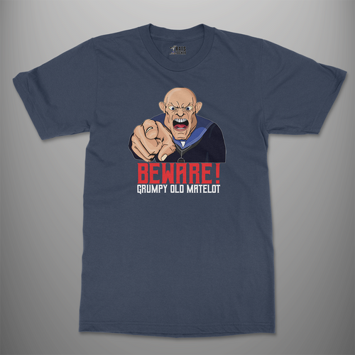 Beware Grumpy Old Matelot T-Shirt in navy