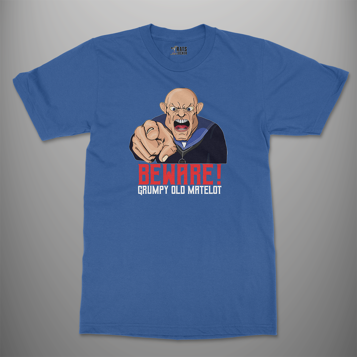 Beware Grumpy Old Matelot T-Shirt in royal blue