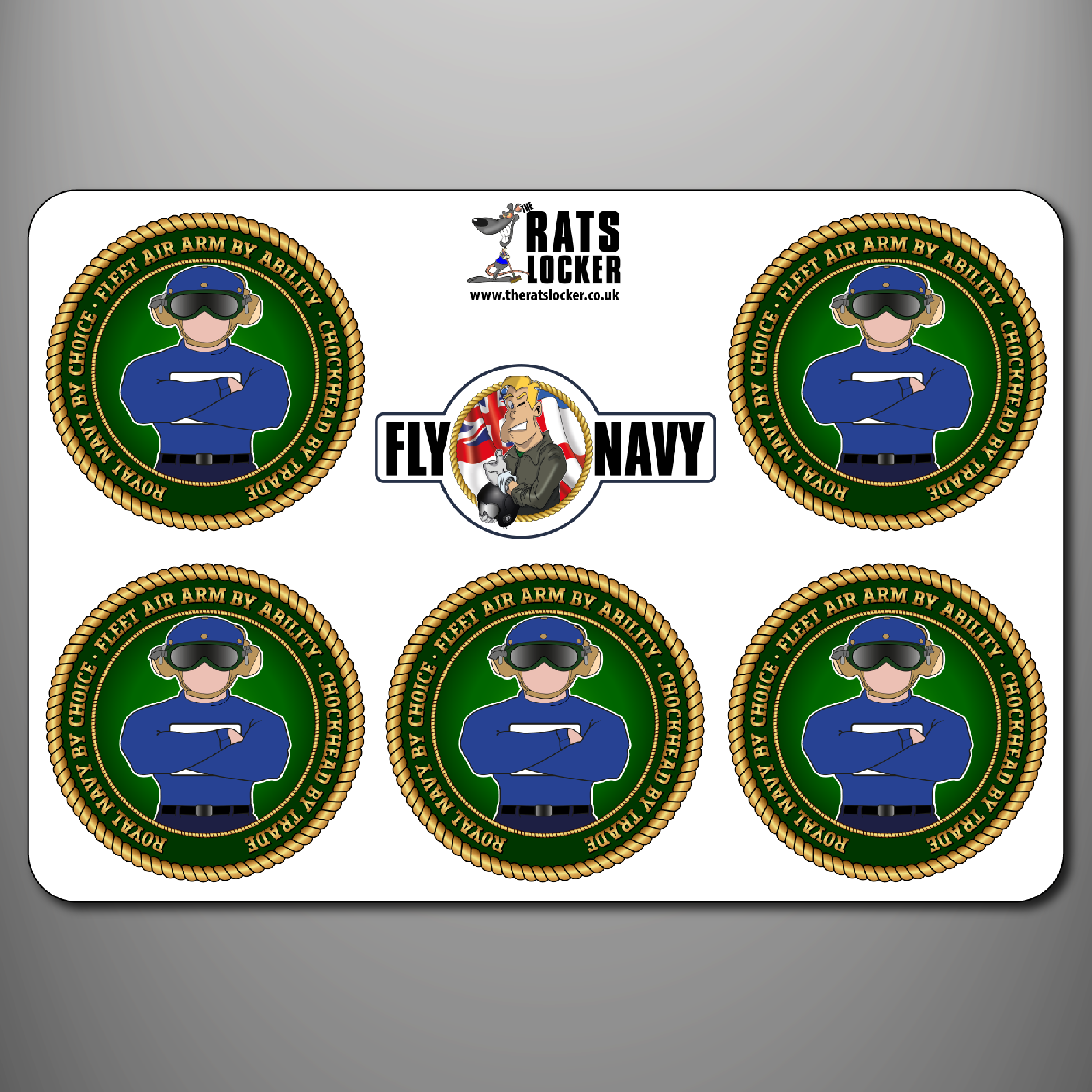 Fleet Air Arm ' Chockhead' Self Adhesive Sticker Sheet