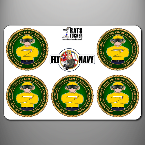 Fleet Air Arm ' Chockhead' Self Adhesive Sticker Sheet