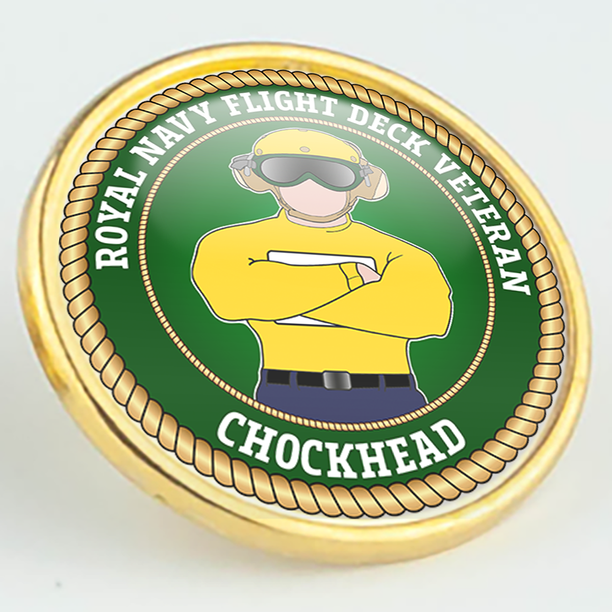 Royal Navy Flight Deck Veteran 'Chockhead' Pin/Lapel Badge