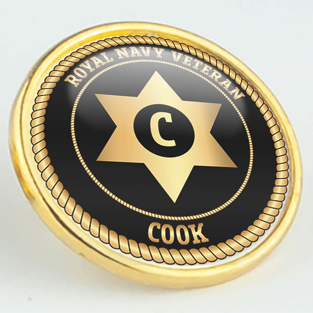 Royal Navy Veteran 'Cook' Pin/Lapel Badge