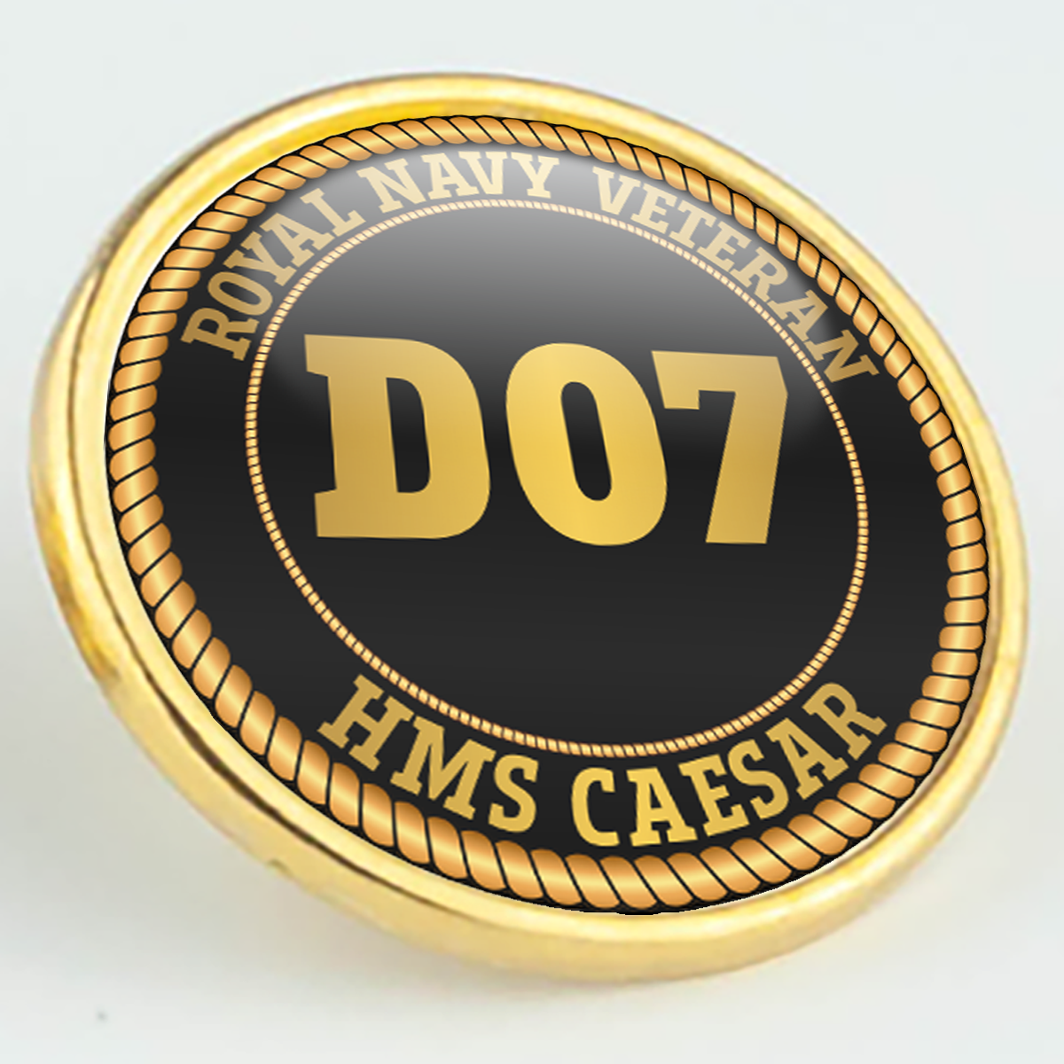 HMS Caesar D07 Pennant Number Pin/Lapel Badge