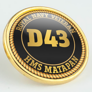 HMS Matapan D43 Pennant Number Pin/Lapel Badge