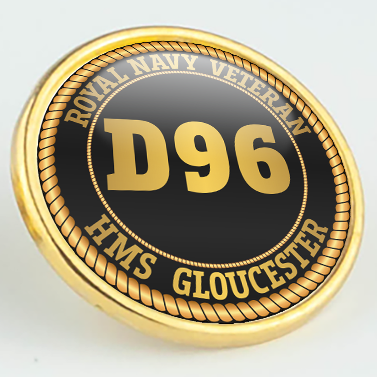 HMS Gloucester D96 Pennant Number Pin/Lapel Badge