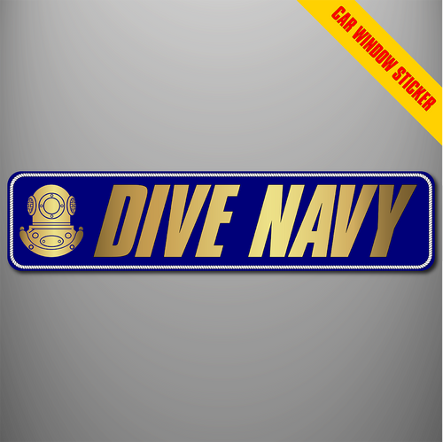 Dive Navy car window stickers