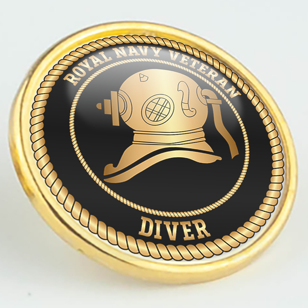 Royal Navy Veteran 'Diver' Pin/Lapel Badge