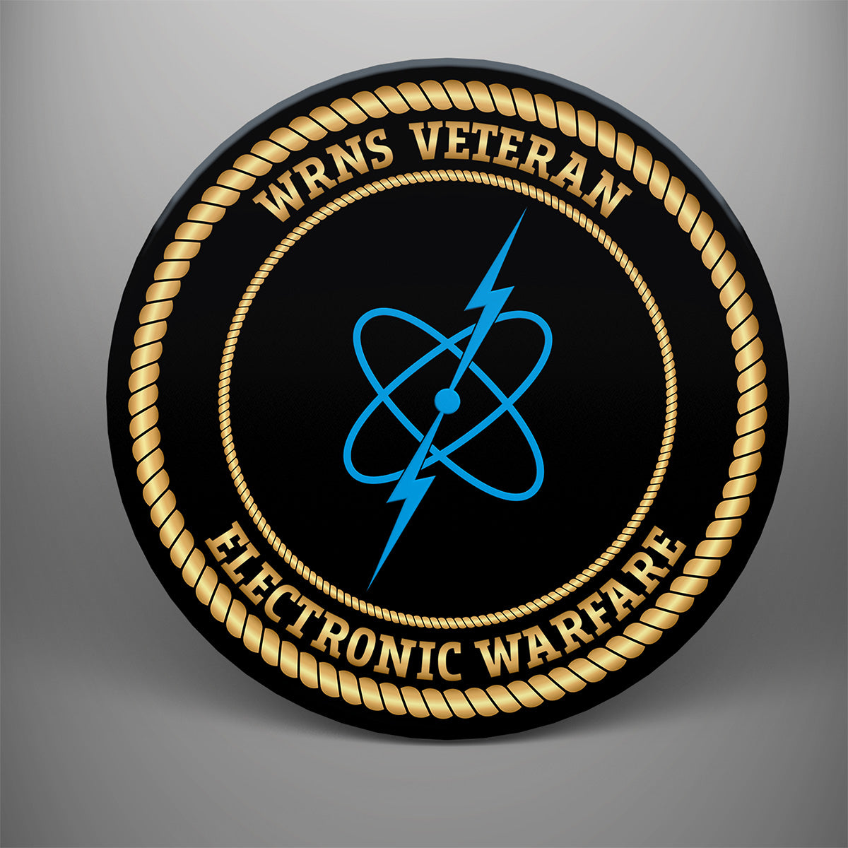 WRNS Veteran 'Electronic Warfare' design on a glass coaster set