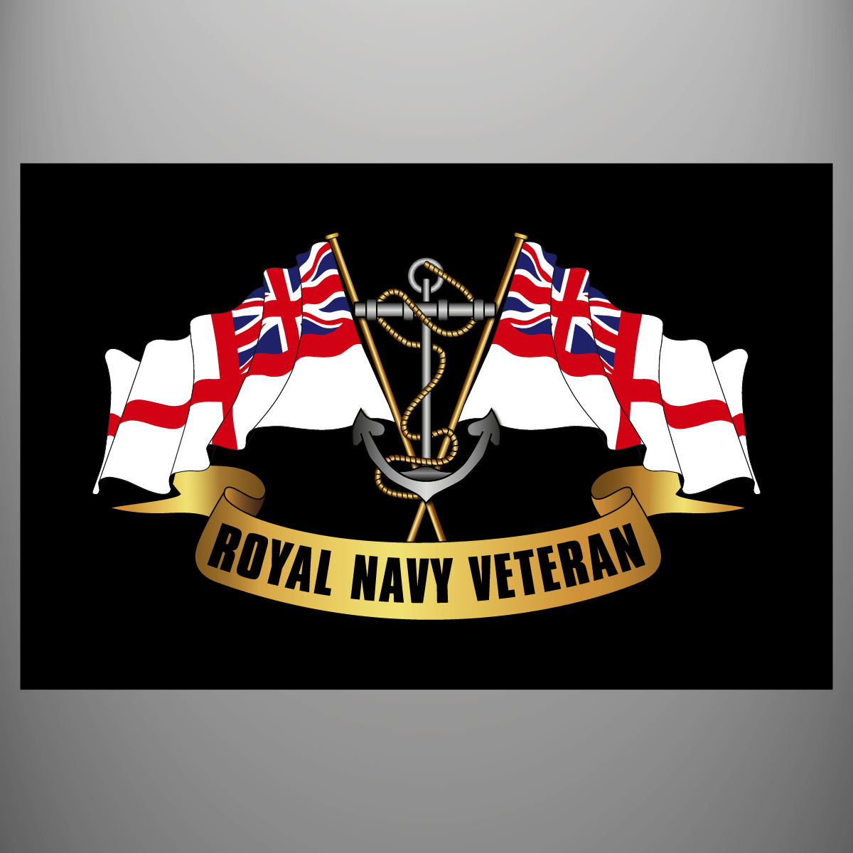 Royal Navy Veteran 'Ensigns' - Embroidered Sew on Badge