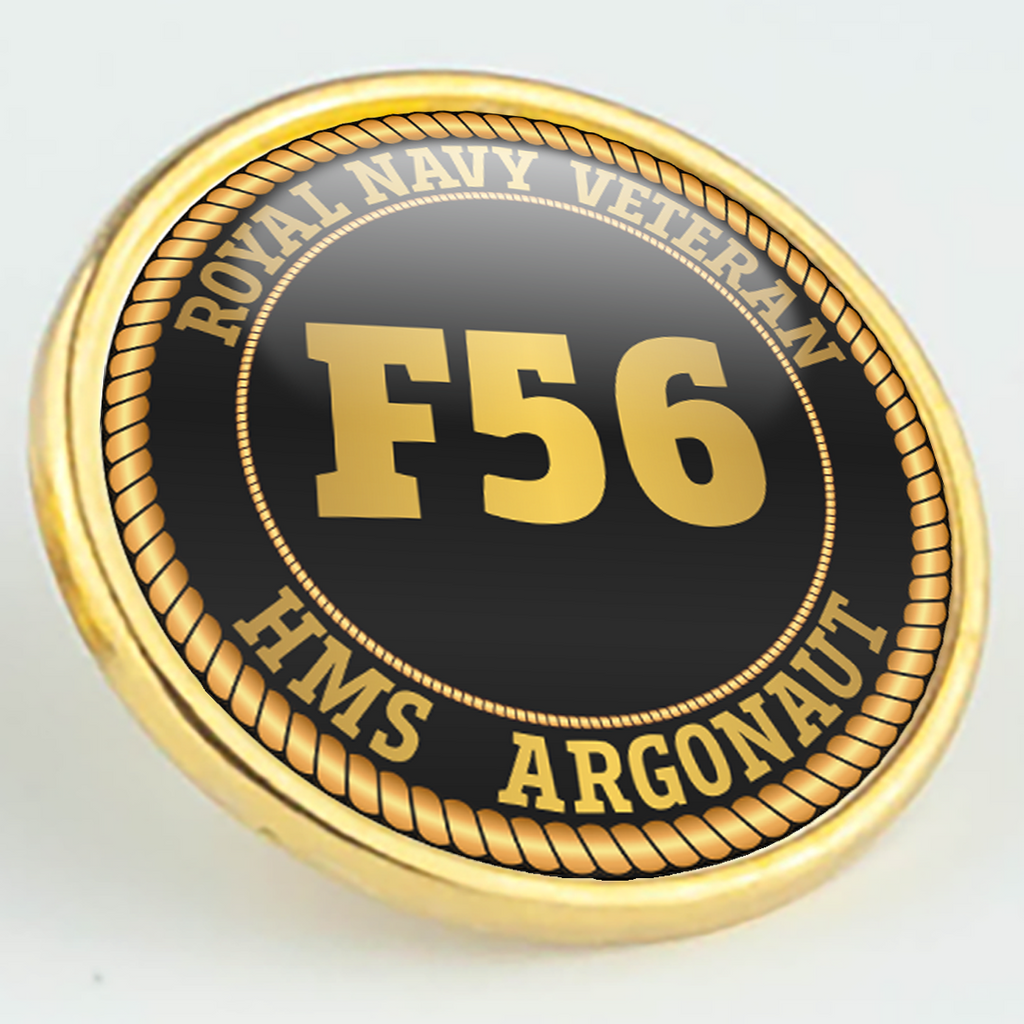 HMS Argonaut F56 Pennant Number Pin/Lapel Badge — product view