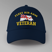 Load image into Gallery viewer, Fleet Air Arm Veteran Embroidered - Personalised Baseball Cap
