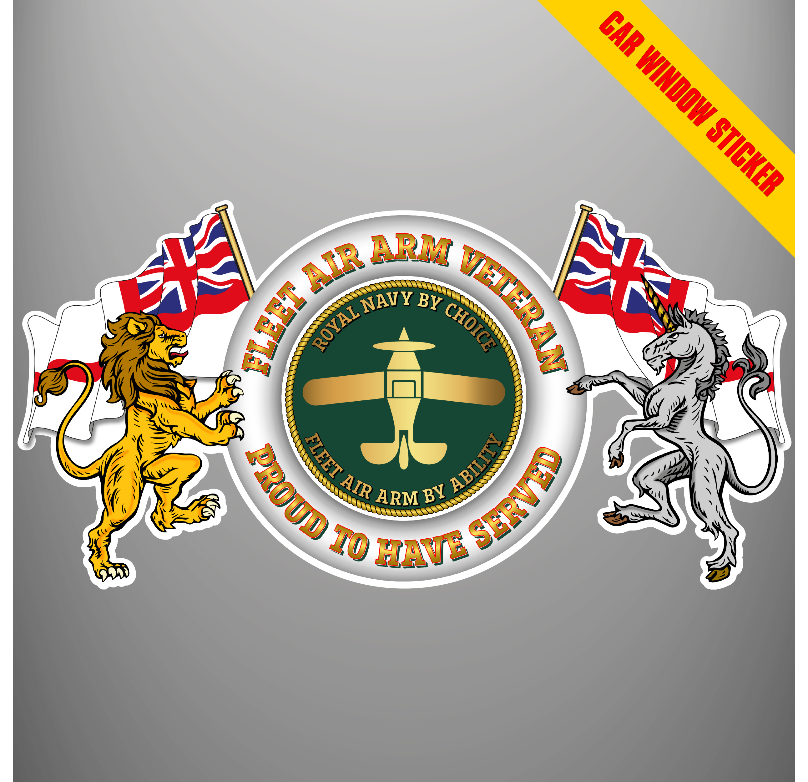 Fleet Air Arm Veteran 'Proud to Have Served' Car Window Sticker