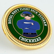 Load image into Gallery viewer, Royal Navy Flight Deck Veteran &#39;Chockhead&#39; Pin/Lapel Badge
