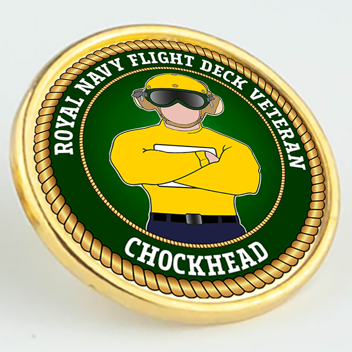 Royal Navy Flight Deck Veteran 'Chockhead' Pin/Lapel Badge