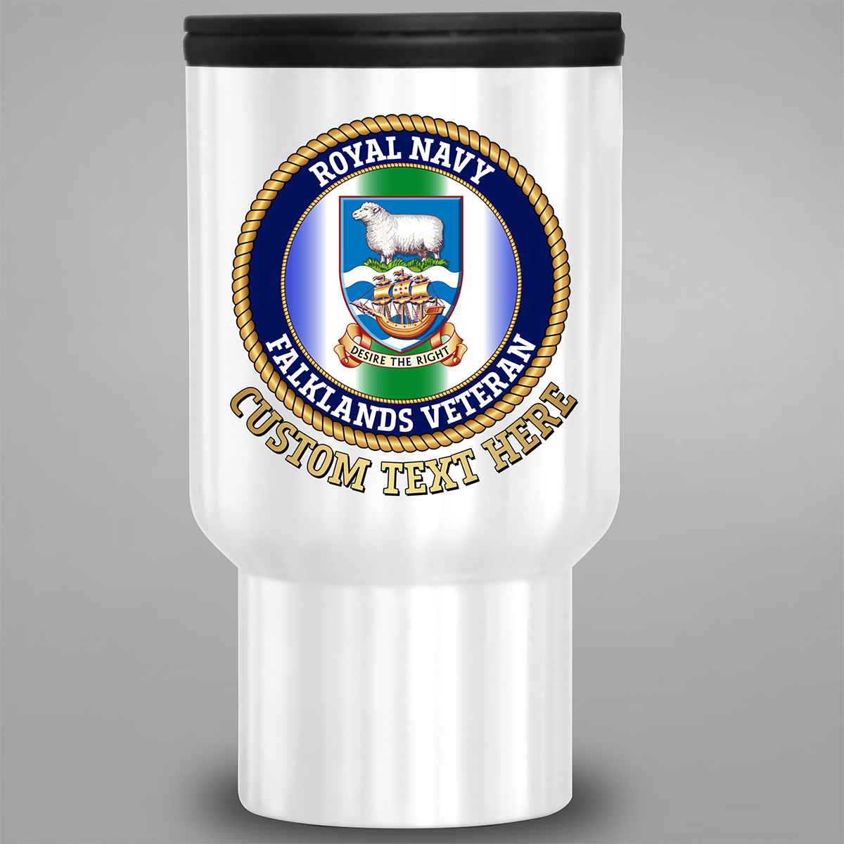 Royal Navy Falklands Veteran personalised travel mug
