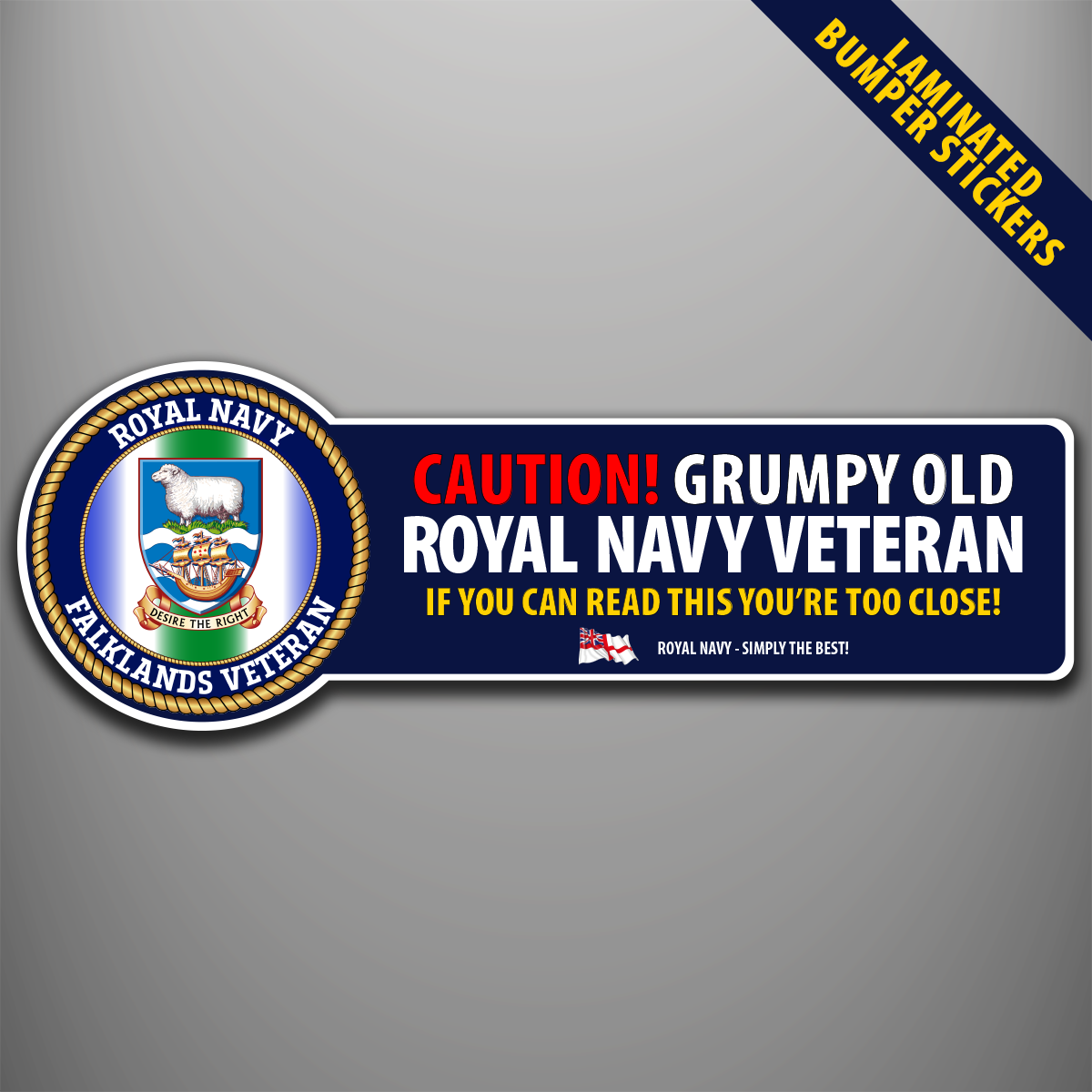Royal Navy 'Falklands Veteran' Laminated Bumper Stickers